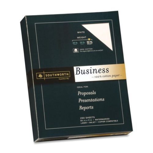 Southworth 100% cotton business paper-white- 32lbs- 250 sheets - for sale