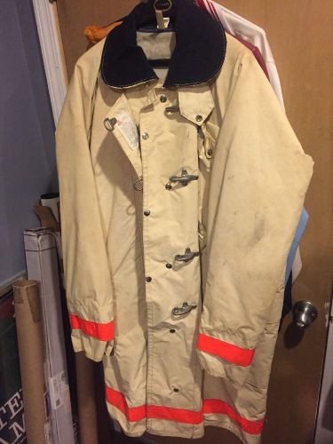 Vintage Fireman Turnout Coat ALB Firefighter 48&#034; Chest 42&#034; Length