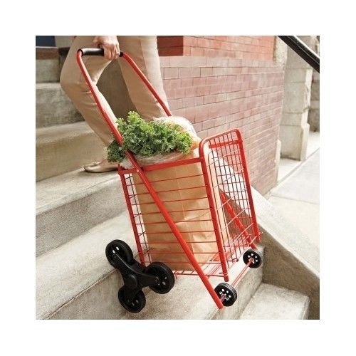 Grocery Shopping Cart Stair Climbing Folding Basket Large Laundry Wheel Wagon