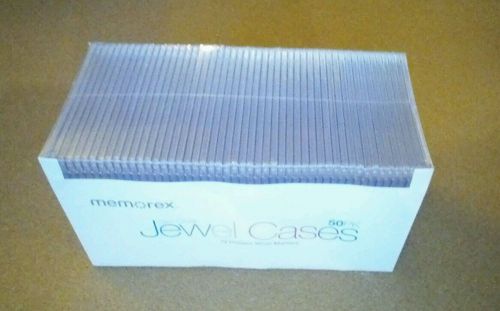 Jewel cases 50pk slim clear by memorex  New unopened