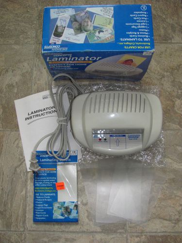 New design concepts dc4h 4&#034; laminator (120v) w/ pack of 20 3&#034;x5&#034; pouches for sale