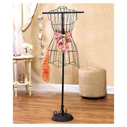 Black Metal Wire Vintage Style Look Dress Form Boutique Mannequin with Stand New