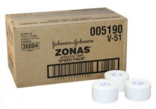 Zonas Johnson &amp; Johnson Athletic Adhesive Sports Tape, 1.5&#034;, 32/CS, 005190