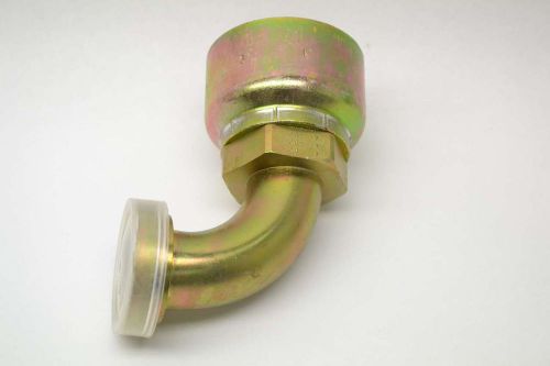Parker p43-24 parkrimp  elbow tube hose 2 in npt x 1in hydraulic fitting b405739 for sale