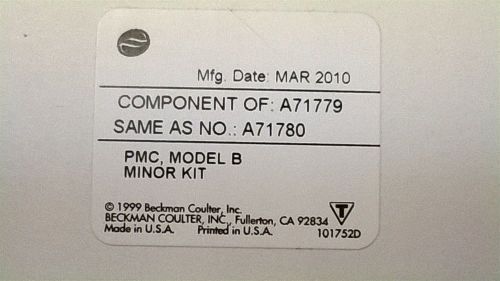 BECKMAN COULTER PMC Model B Minor Kit Same as A71780 Component of A71779 NEW