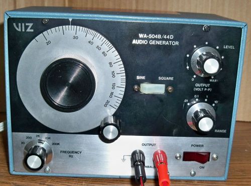 VIZ (RCA) Sine/Square Wave Audio Generator Model 504B/44D Probes Manual Works