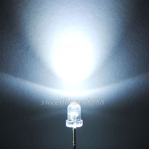 2000x 3mm Round top White Superbright LED Light lamp 3mm Whilte LED 12000MCD New