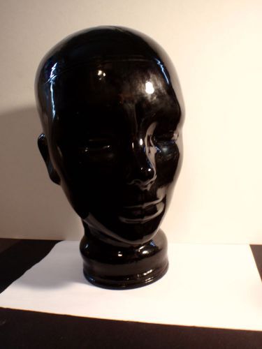 Black Glass Head to Diplay Hats, Wigs, etc.