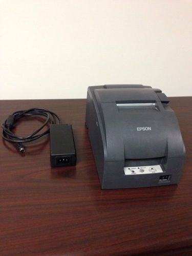 Epson TM-U220B M188B Kitchen Receipt Printer Dark Gray Serial +Power Supply