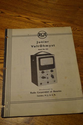 Rare Vtg. RCA Model 165 Junior  Voltohmyst  Radio  Manual Ham Radio Amp