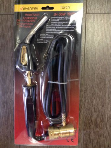 HAND TORCH W/SELF IGNITION AND 5FT HOSE. INCLUDES 4 FREE ACCESS VALVES W/CORE