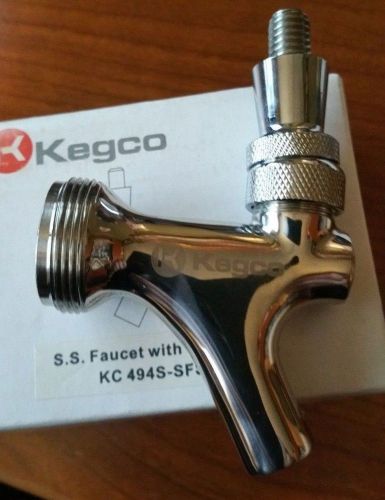 Kegco 4933SS 100% Stainless Steel Draft Beer Faucet Tap w Handle