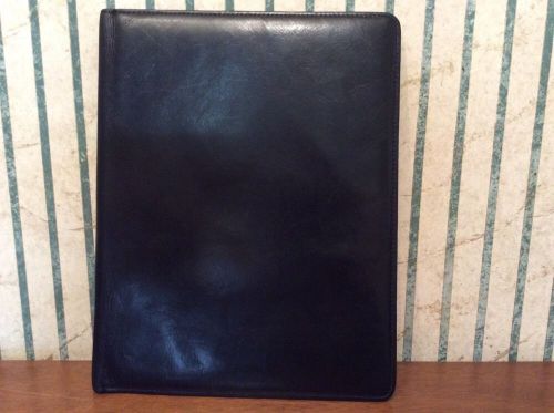 BOSCA OLD LEATHER BLACK 8 1/2 x  11&#034; WRITING PAD COVER MENS OR WOMANS PORTFOLIO