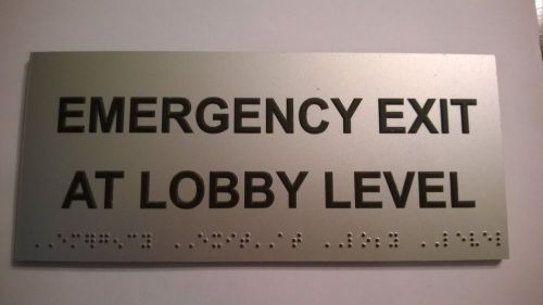 Emercency Exit Signs! Life Safety and OSHA approved.  In Brail. New.
