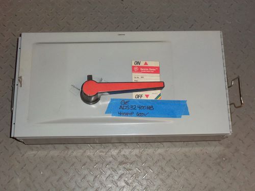 General electric ge ads ads32400hb 400 amp 600v fused panel panelboard switch for sale