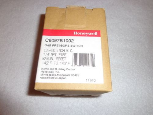 New in box Honeywell Gas Pressure Switch C6097B1002
