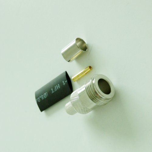 N Female crimp RG58 RG142 LMR195 RG400 RF Coxial Cable connector converter for M
