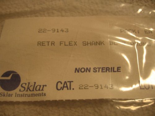 Sklar instruments # 22-9143 - 6&#034; plastic surgery retractor flexible shank blunt for sale