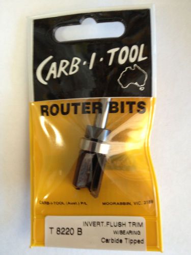 CARB-I-TOOL T 8220 B 15.9mm x  1/4 ” CARBIDE TIPPED INVERTED FLUSH TRIM ROUTER BIT