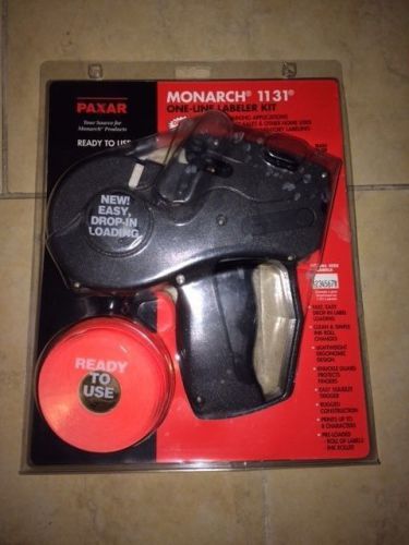 Paxar monarch 1131 price marker pricing gun 1 line kit w/ink roll &amp; labels ! new for sale