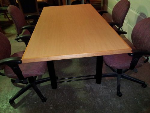 CONFERENCE TABLE 36 x 72  LIGHT CHERRY LAMINATE WITH VENEER TRIM