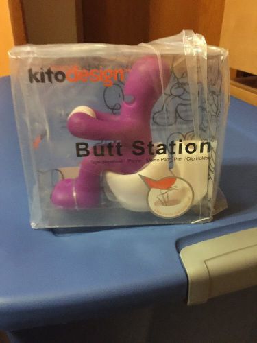 Butt Station Purple Desk Organizer Pen Tape Paper Clip Holder Funny Gift
