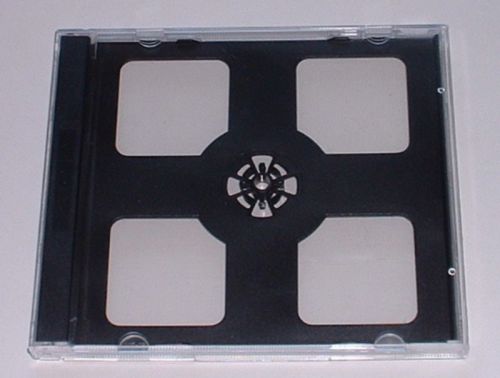 1 Standard DOUBLE Black Jewel Cases FOR Games Disc DVD Movie CD Music Blank Case
