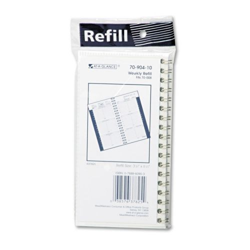 Recycled weekly appointment book refill, hourly ruled, 3-1/4 x 6-1/4, 2015 for sale