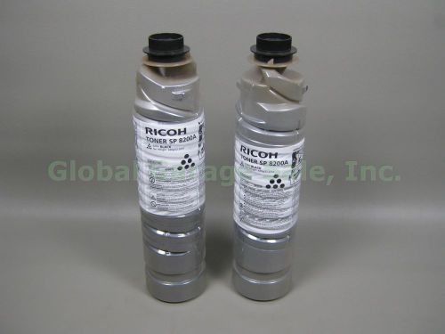 2 New Ricoh Toner Bottle Type SP 8200A Black EDP Code 820076 Cartridge Lot NR!!!