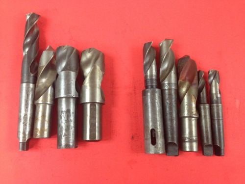 LOT OF 9 DRILL BIT NATIONAL HIGH SPEED,CLE-FORGE,P&amp;N &amp; OTHERS