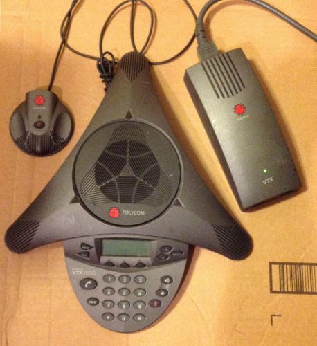 Polycom SoundStation VTX 1000 Conference Phone Used Good Condition See Details