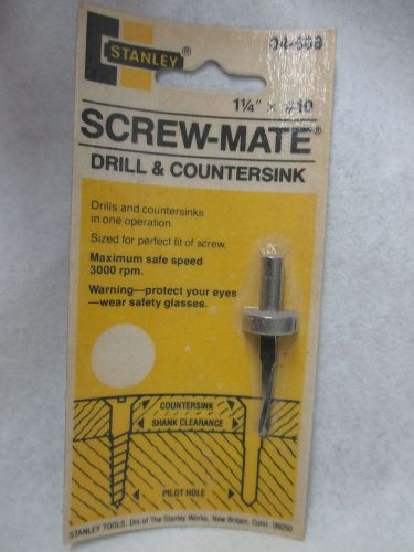 SCREW-MATE DRILL AND COUNTERSINK 1-1/4&#034; X #10 STANLEY 04-608 (LL2362)