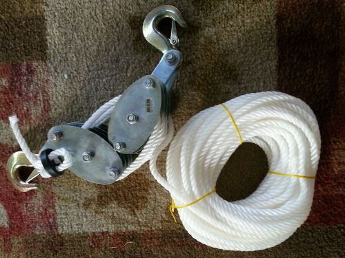 Northern industrial tools 2 ton heavy duty rope pulley hoist for sale