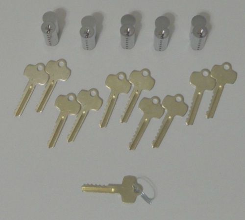 5 BEST Style (Unmarked) 6 Pin Small Format Interchangable (SFIC) Locks 2 Keys ea