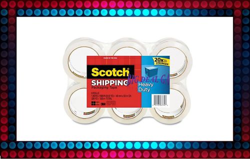 Scotch 3M 3500 Heavy Duty Shipping Packaging Tape (1.88 x 54.6 yds) 6 rolls NEW!