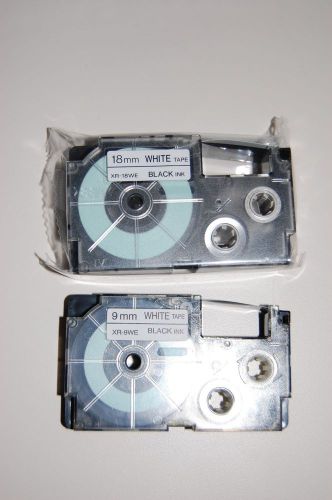 Genuine Casio 18MM XR-18WE White tape/ Black ink +Bonus