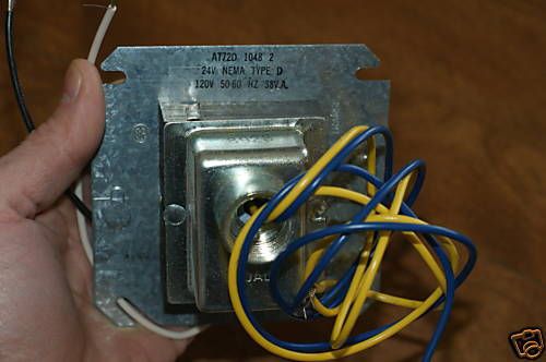 24 Volt Output Transformer 120 Volt Input 38 V.A. Amps; Furnace, Doorbell,Thermo