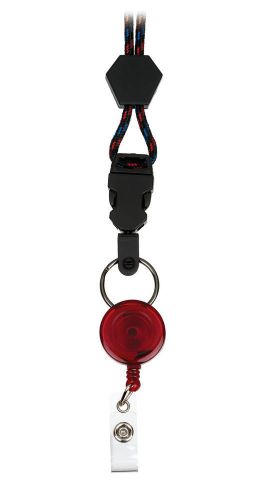 Retractable lanyard black, red, blue lanyard with ruby retracteze set of 2 for sale