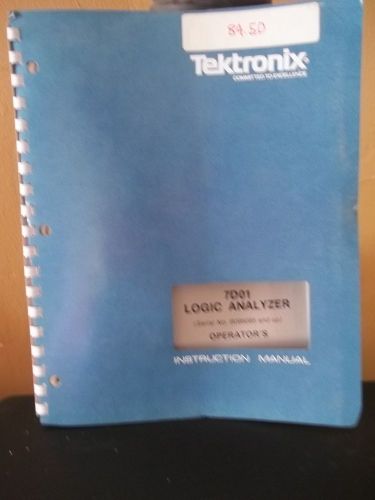 Tektronix  Operator&#039;s Instruction Manual -  Logic Analyzer 7D01