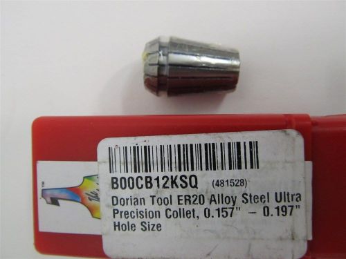 Dorian Tool B00CB12KSQ, ER20, 0.157&#034; - 0.197&#034; Alloy Steel Ultra Precision Collet