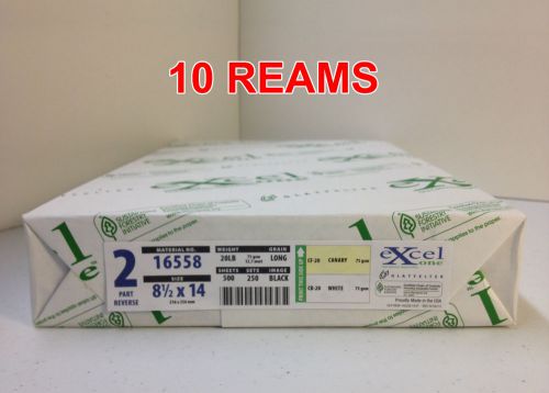 8.5x14 - 2 part carbonless paper 10 reams = 1 case - glatfelter excel ncr paper for sale