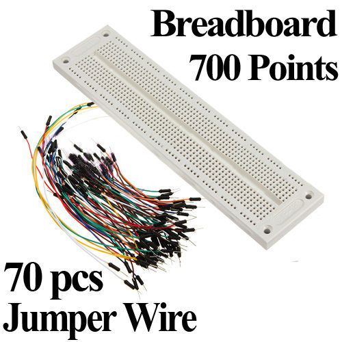 SYB-120 700 Tie Point Solderless PCB Breadboard Prototype 70pcs Jump Wire Cables