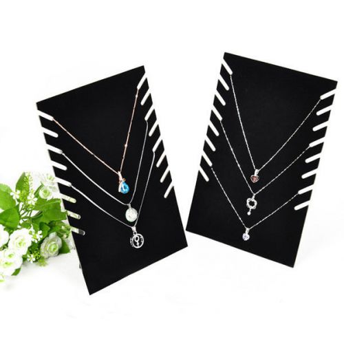 1Pc Necklace Velvet Flocked Display Stand Chain Jewellery Pendant Holder Easel