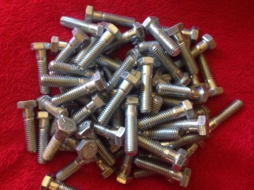 (lot of 100) 3/8&#034;-16 x 1 1/2&#034; hex cap screws (bolts)- zinc *free shipping* for sale