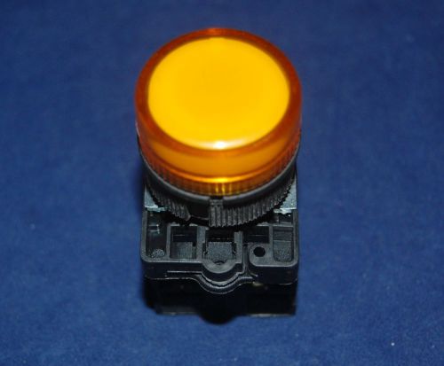 2pcs 22mm yellow led pilot fits xb2-ev65 direct ba9s 6v ac/dc led blub included for sale