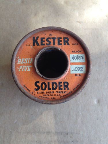 KESTER SOLDER RESIN FIVE 40/60 .092  1LB
