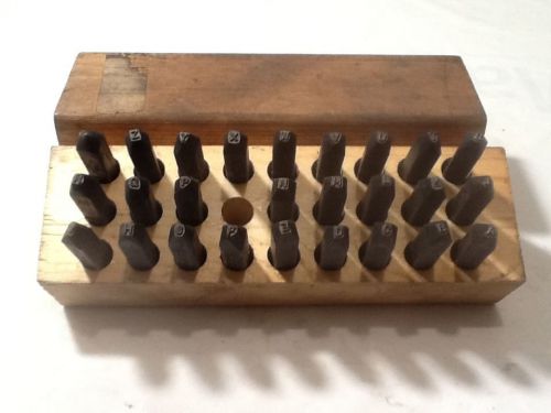 3/32 Letter Punch Die Set * With Wood Box *
