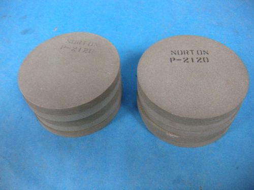 Norton P-2120 4.5&#034; Circle Porous Triaxial Stone Discs Lot of 10