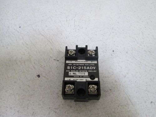JEL SYSTEM CO.  AC SOLID STATE RELAY S1C-215ADV *NEW OUT OF BOX*