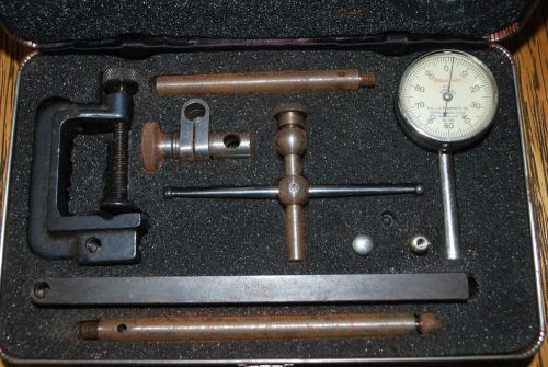 Starrett Universal Dial Indicator Set w/Case &amp; Attachments196 jeweled reads .001